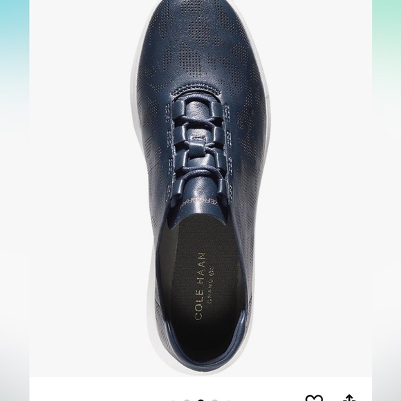 Cole Haan Original Grand Original Perforated Leather Marine Navy size 8 - Picture 12 of 16